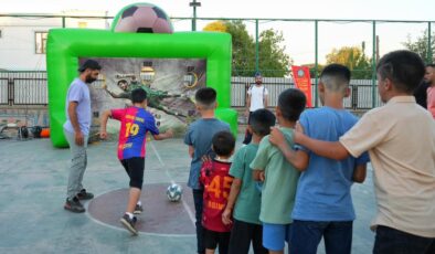 Köyde sporla eğlence buluştu, çocuklar doyasıya eğlendi