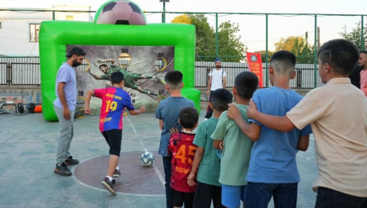 Köyde sporla eğlence buluştu, çocuklar doyasıya eğlendi