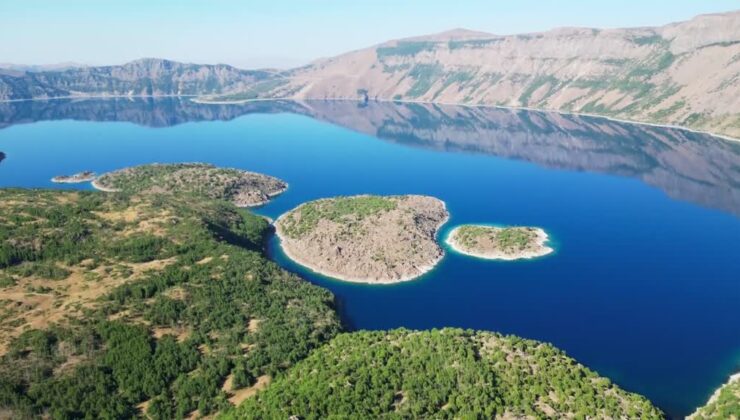 Nemrut Kalderası’na giden ziyaretçiler tehlikeye aldırış etmeden bozayıları besledi