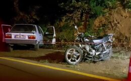 Otomobille çarpışan motosikletin sürücüsü öldü