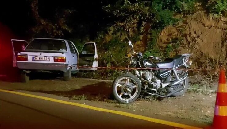 Otomobille çarpışan motosikletin sürücüsü öldü