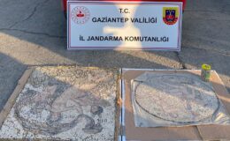 2 tarihi mozaik ele geçirildi, 3 şüpheli gözaltında