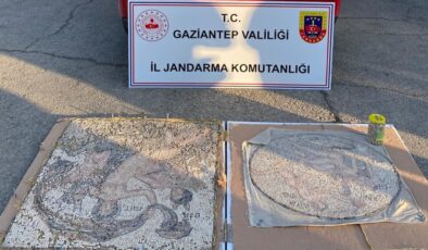 2 tarihi mozaik ele geçirildi, 3 şüpheli gözaltında