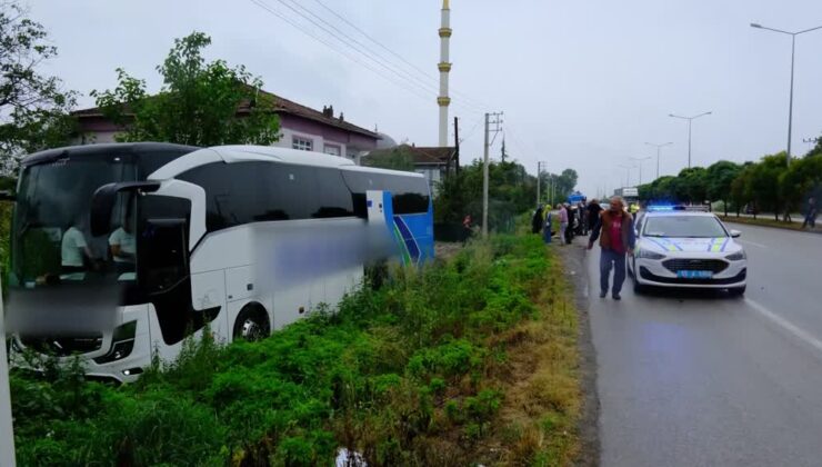 Yolcu otobüsünün çarptığı 1 kişi öldü, 1 kişi yaralandı