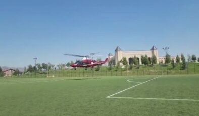 Hava ambulansı felç geçiren hasta için havalandı