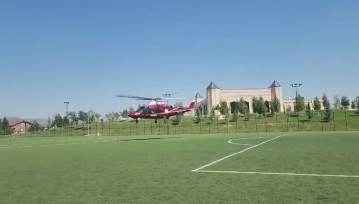 Hava ambulansı felç geçiren hasta için havalandı