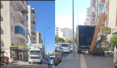 Diyarbakır’da ev taşımacılığı yapanlar kaldırımlara zarar veriyor