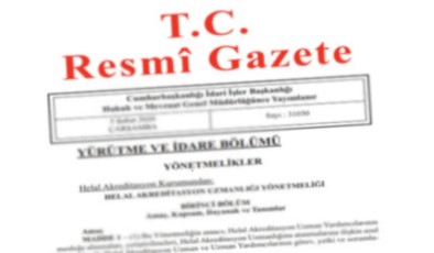 Resmi Gazetede bugün!