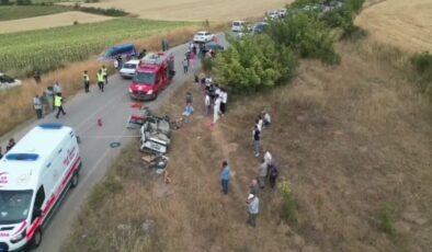 Şarampole devrilen otomobilin sürücüsü öldü