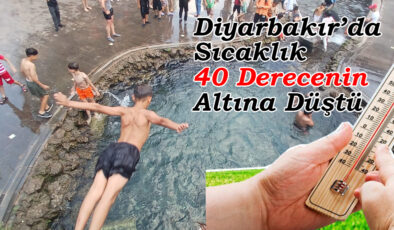 Diyarbakır’da Sıcaklık 40 Derecenin altına düştü