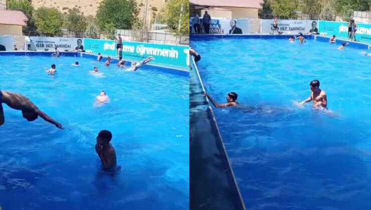 Hazrolu Çocuklar Yüzme Öğreniyor