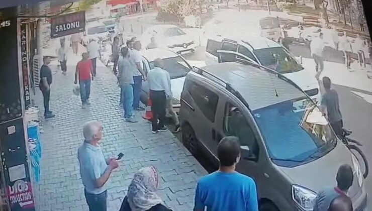 2’si çocuk 3 kişinin darbedilmesi güvenlik kamerasında