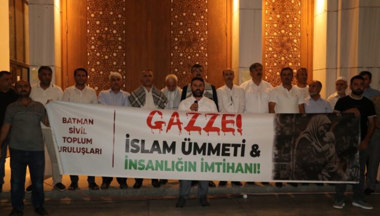 Batman’da İsrail’in saldırıları protesto edildi