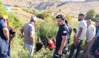 Dereye devrilen otomobildeki 2 kişi yaralandı