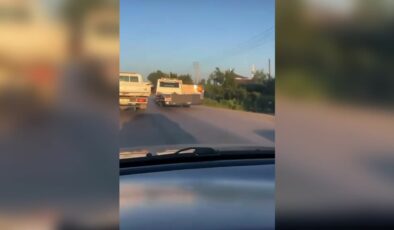 Düğün konvoyunda trafiği tehlikeye düşüren çekici sürücüsüne cezai işlem