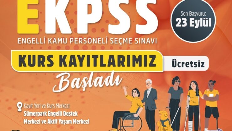 EKPSS’ye hazırlanan engellilere ücretsiz imkan