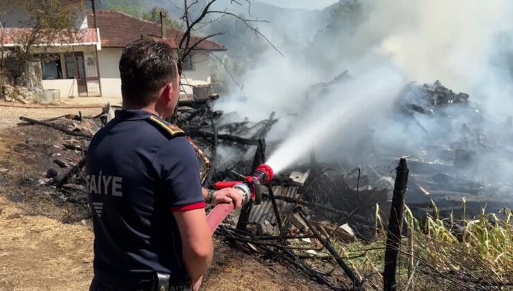 Evde çıkan yangın ormana sıçradı