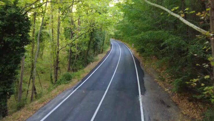 UNESCO mirası Safranbolu’da ağaçların oluşturduğu tünel büyülüyor