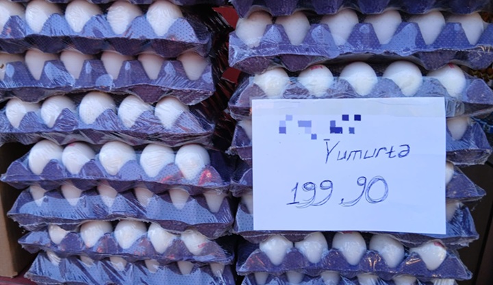 Diyarbakır’da yumurta’ya zam yapıldı